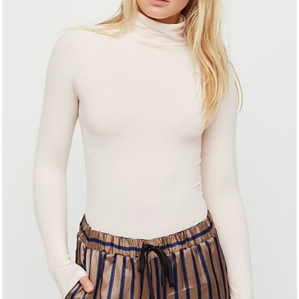 Free People Ribbed Long Sleeve Bodysuit M/L - Picture 3 of 8